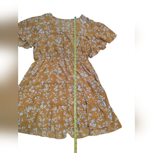🛍️YELLOW SPRING EASTER SUMMER PRARIE DRESS - Picture 3 of 4
